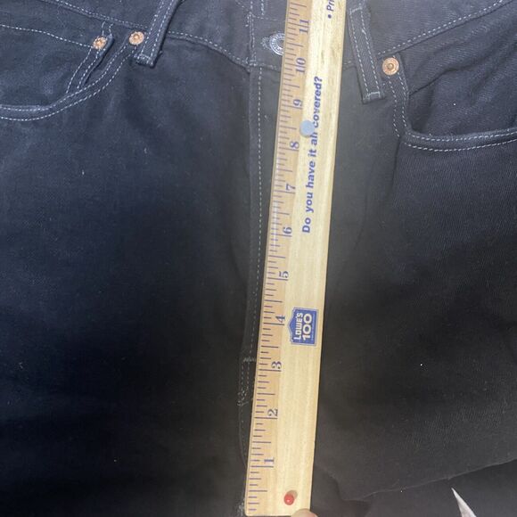 Levis 501 Jeans 34x30 Black Straight Leg Button Fly American Denim Grunge Dark - Picture 12 of 12